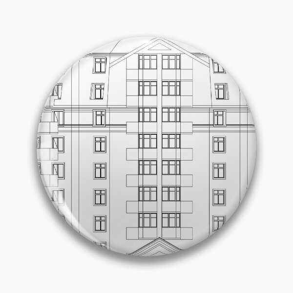 Item preview, Multistory building facades, detailed architectural technical drawing, vector blueprint designed and sold by Familyshmot.