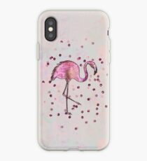 Glamorous Flamingo pink and rose gold sparkle iPhone Case