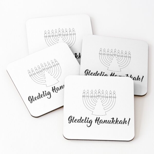 Item preview, Gledelig Hanukkah. Happy Hanukkah - Norwegian text. Lettering. designed and sold by pidzam4e.