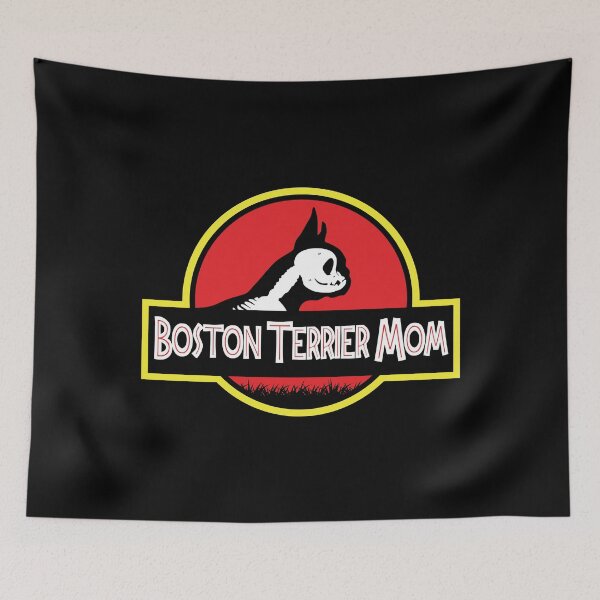 Item preview, (For Dark Background) Jurassic Boston Terrier Mom designed and sold by More Cute Dogs.