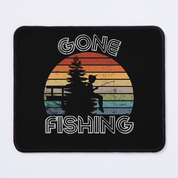 Item preview, Gone Fishing Vintage Sunset Boy Fishing Hobby Retro Style designed and sold by BearCaveDesigns.