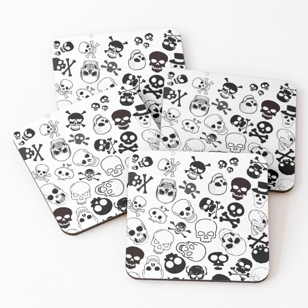 Item preview, Happy Halloween Scary Black & White Skull Skeleton Design designed and sold by WBP Mart.