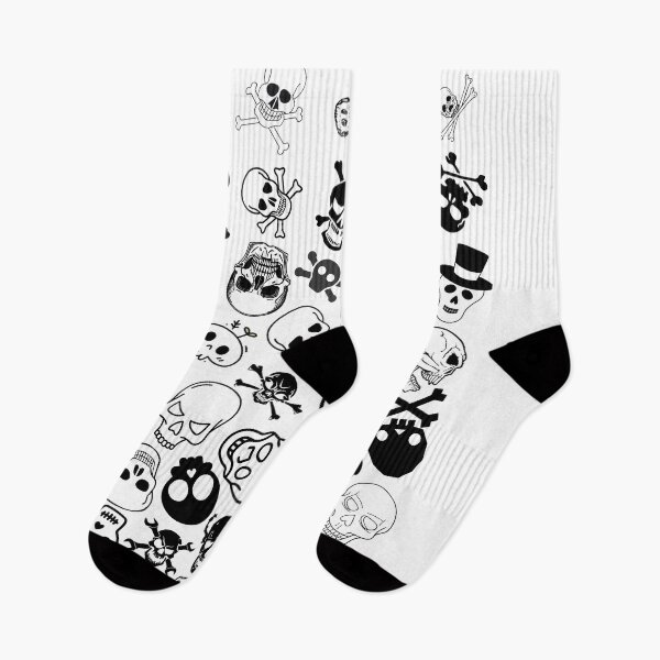 Item preview, Happy Halloween Scary Black & White Skull Skeleton Design designed and sold by WBP Mart.