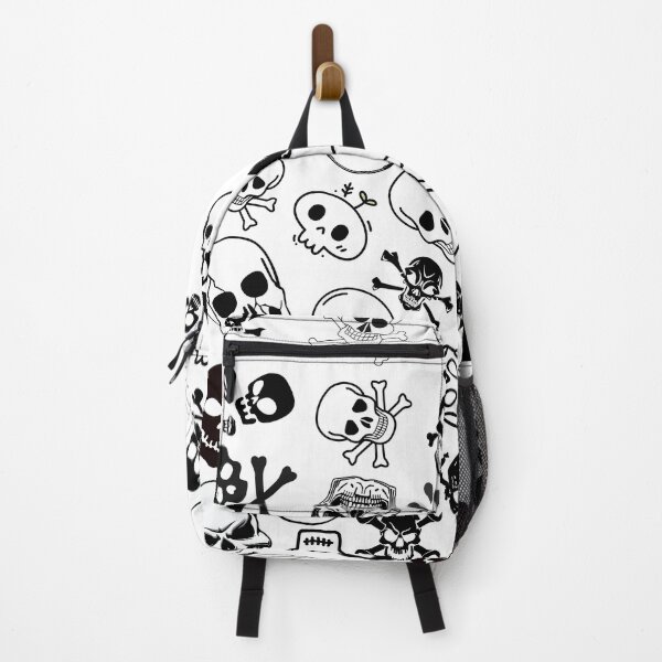 Item preview, Happy Halloween Scary Black & White Skull Skeleton Design designed and sold by WBP Mart.