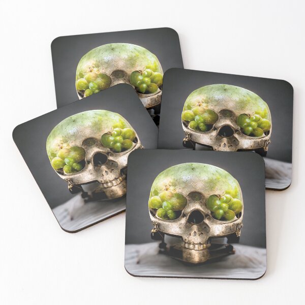 Item preview, Dark human skull with grapes. designed and sold by Maniock.
