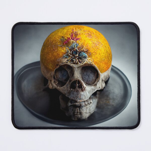 Item preview, Dark human skull with oranges. designed and sold by Maniock.