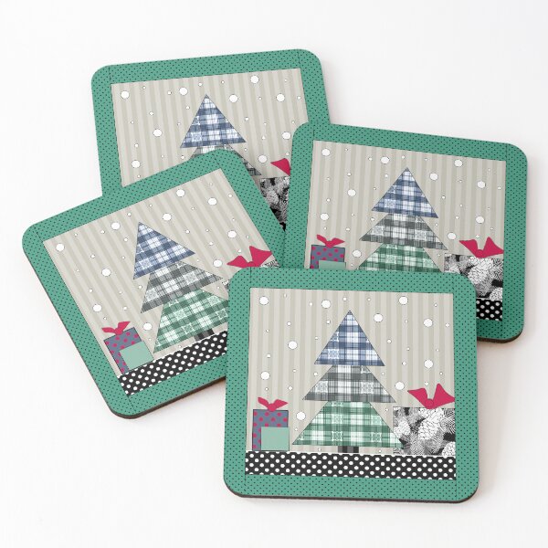 Item preview, Christmas pattern, applique,patchwork, rustic designed and sold by fuzzyfox.