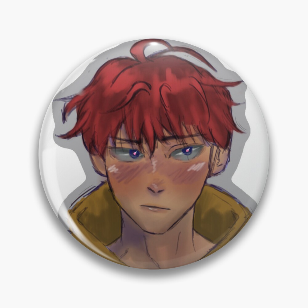prompthunt: portrait of young anime guy with red hair and flaming eyes,  wlop, trending on artstation, deviantart, anime key visual, official media,  professional art, 8 k uhd