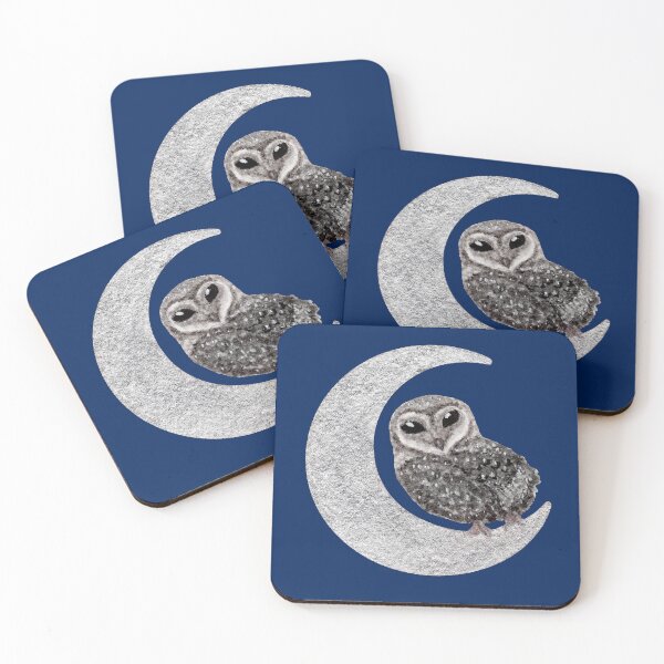 Item preview, Watercolor Sooty Owl & Moon designed and sold by Krystal280791 Shop.