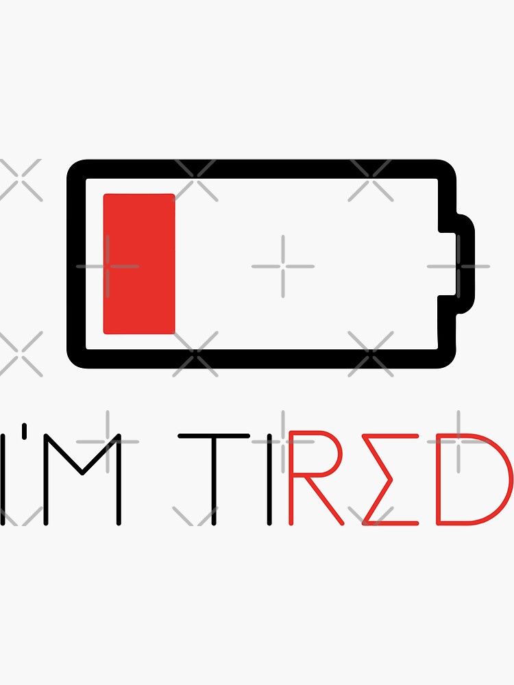 "Low Battery please recharge " Sticker for Sale by Lorenzo2405 Redbubble