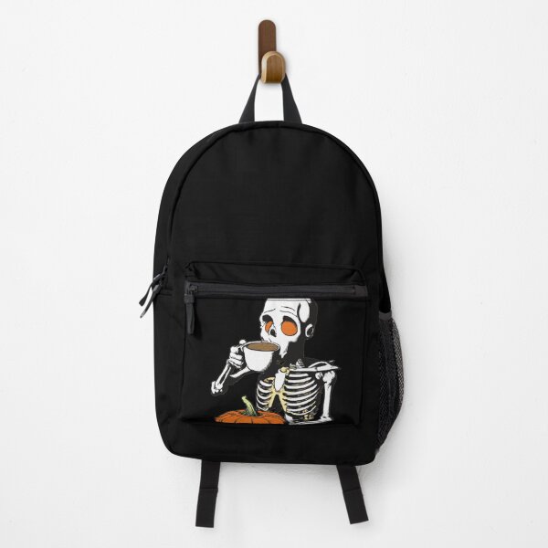 Item preview, skeleton drinks coffee - spooky seasons designed and sold by kozetin.