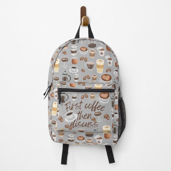 Item preview, First Coffee Then Discuss Art Illustration designed and sold by MichelleCreative.