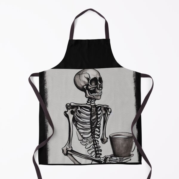 Item preview, skeleton drinks coffee - spooky seasons designed and sold by kozetin.