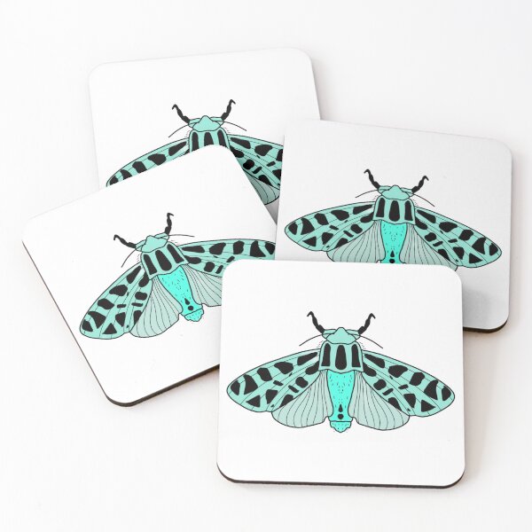 Item preview, baby powder blue moth with terrazzo pattern cute gift designed and sold by AnanasArt.