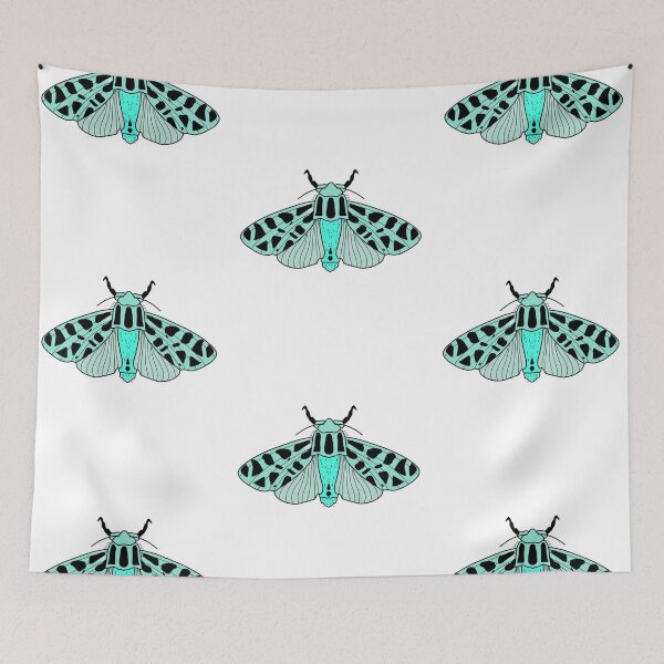 Item preview, baby powder blue moth with terrazzo pattern cute gift designed and sold by AnanasArt.