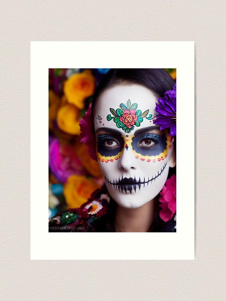 Camisetas Calaveras Camiseta Sin Mangos Sugar Skull Estilo Dia