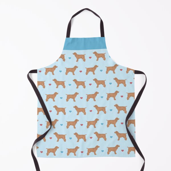 Item preview, Copy of Golden Cocker Spaniel and hearts Pattern - blue designed and sold by Kittys-Art.