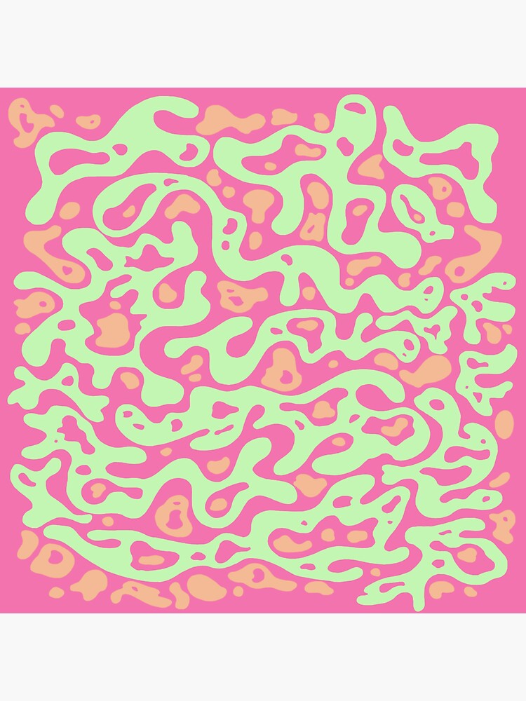 "Wiggly Pattern (pink and Green)" Sticker for Sale by ShnoobDesign