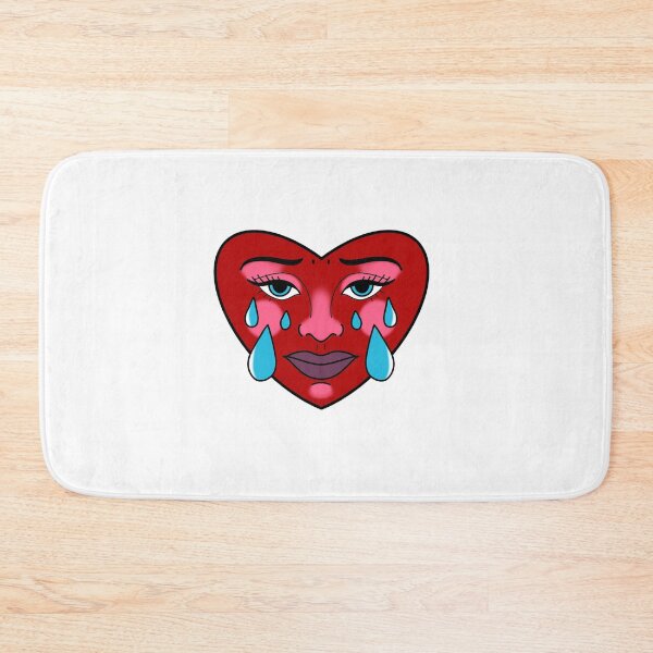 Item preview, Beautiful Face Crying Heart Blood Red and Pink cute gift designed and sold by AnanasArt.