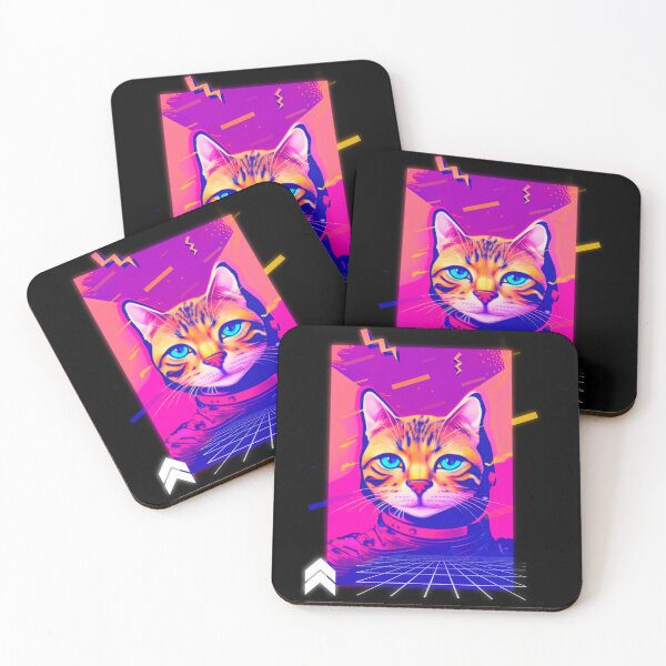 Item preview, Vaporwave Cat 2 designed and sold by TheSamuraiCat.