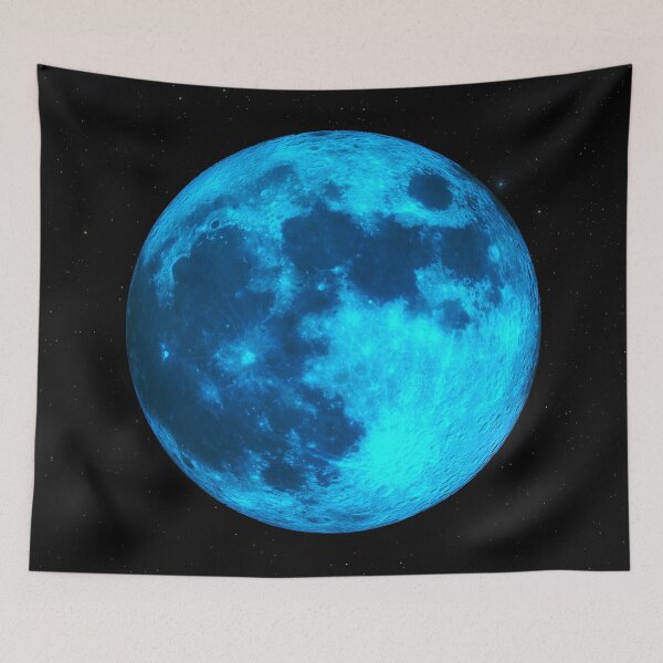 Item preview, Full Moon Space Art 2 -blue moon- designed and sold by lematworks.