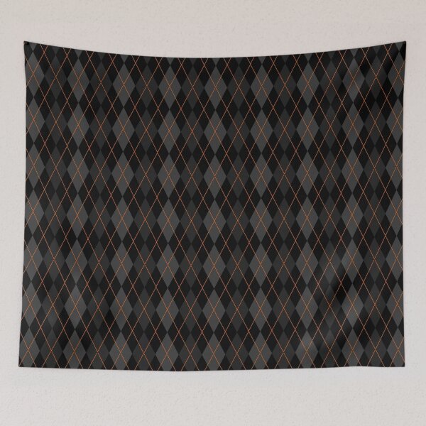 Item preview, Black and Orange Argyle Pattern designed and sold by Arianna Khalil.