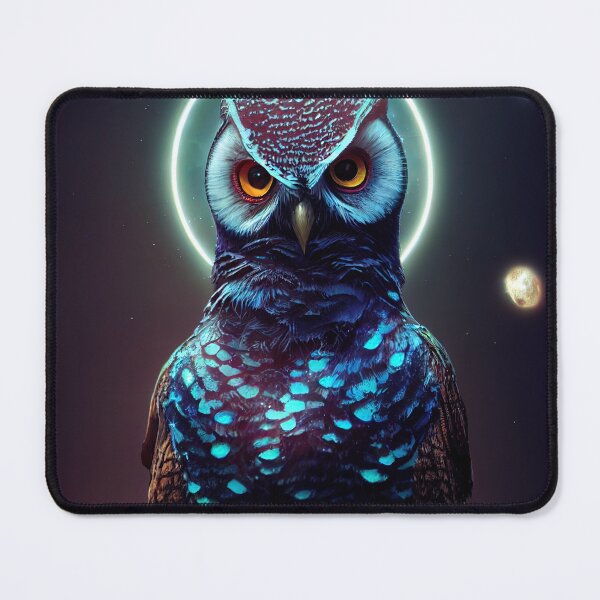 Item preview, Blue cosmic owl - Midjourney designed and sold by AI1artist.
