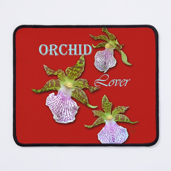 Item preview, Lover Green Purple Tiger Orchids Red Background designed and sold by SpiritGifts.