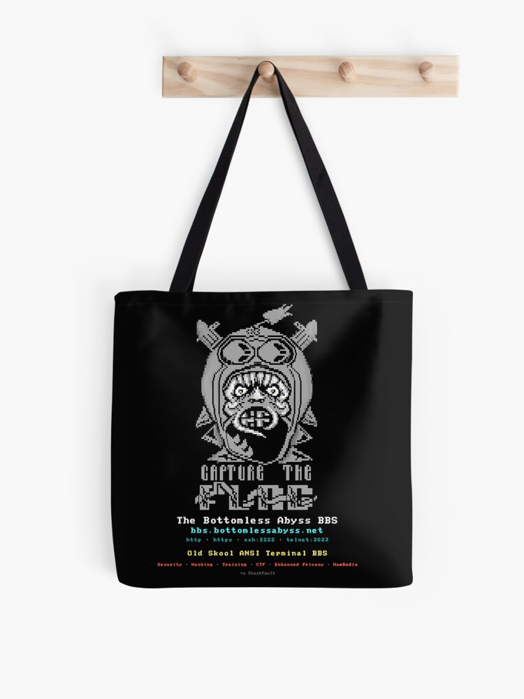 Thumbnail 1 of 2, Tote Bag, The Bottomless Abyss BBS Skull CTF Collection designed and sold by BottomlessAbyss.