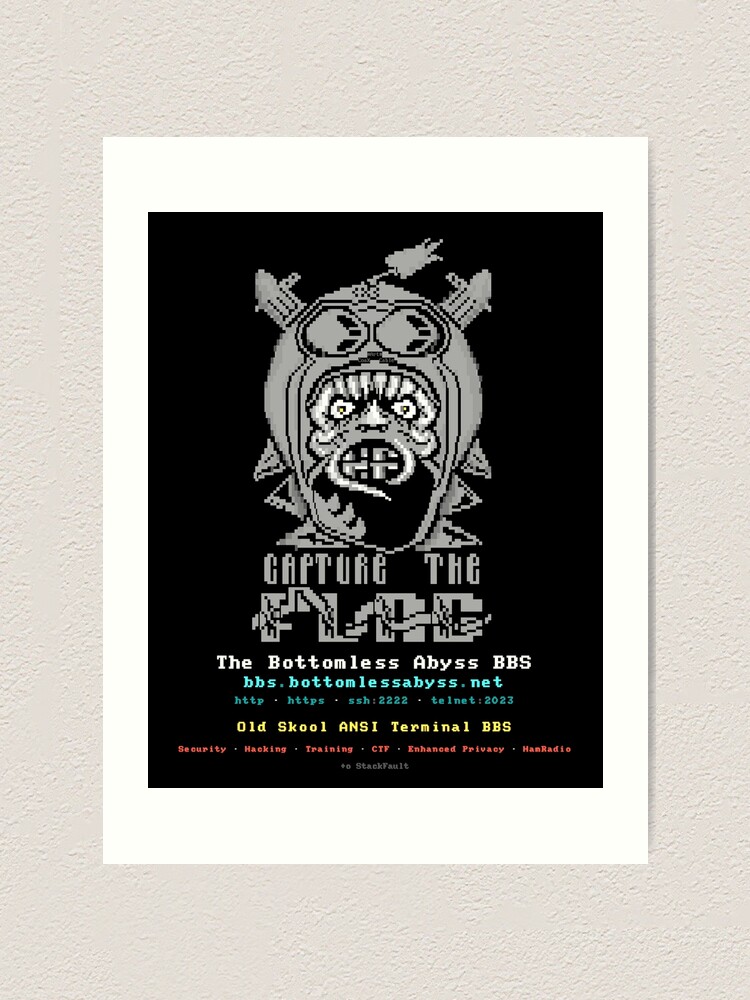 Thumbnail 1 of 3, Art Print, The Bottomless Abyss BBS Skull CTF Collection designed and sold by BottomlessAbyss.