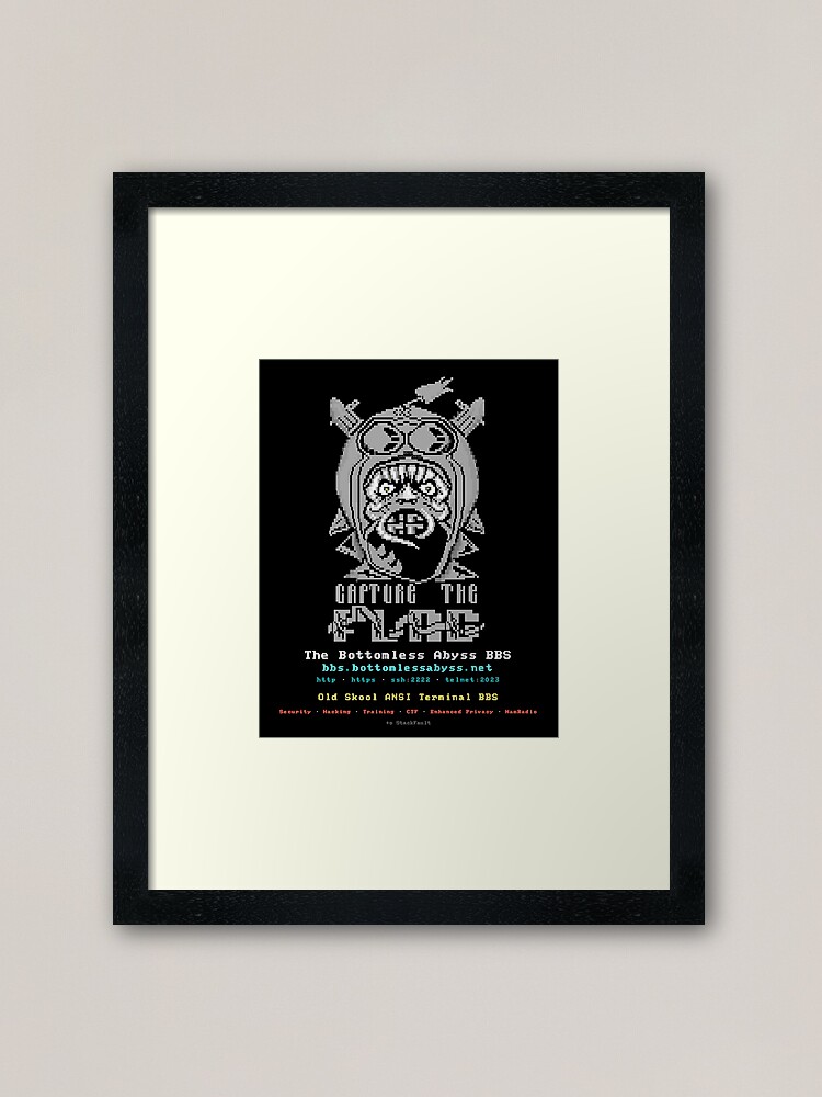 Thumbnail 1 of 7, Framed Art Print, The Bottomless Abyss BBS Skull CTF Collection designed and sold by BottomlessAbyss.