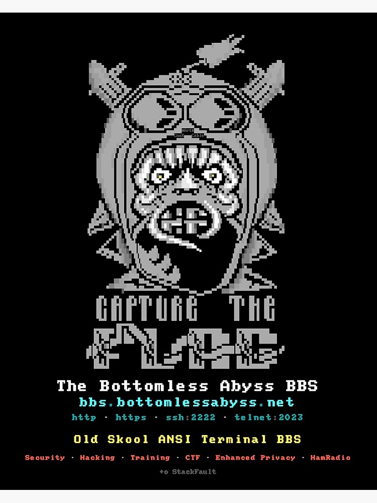 Thumbnail 3 of 3, Poster, The Bottomless Abyss BBS Skull CTF Collection designed and sold by BottomlessAbyss.