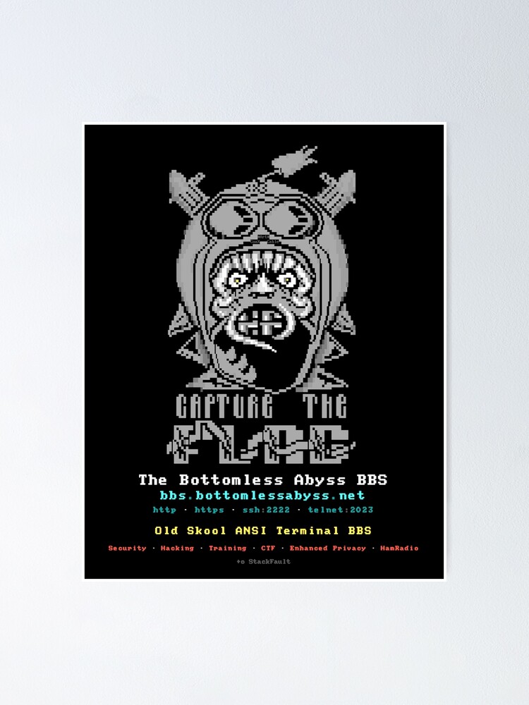 Thumbnail 1 of 3, Poster, The Bottomless Abyss BBS Skull CTF Collection designed and sold by BottomlessAbyss.