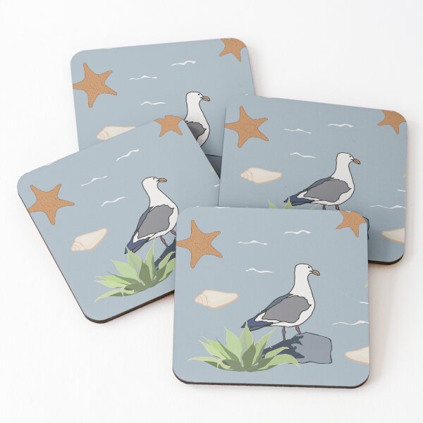 Item preview, Seagull on Rock Ocean Beach Pattern designed and sold by Devona Abelar.