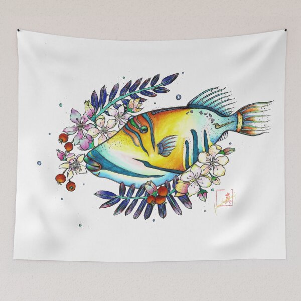Item preview, Aloha - U’ulei x Humuhumunukunukuapua’a (Hand-drawn Design) designed and sold by lilireal  studio.