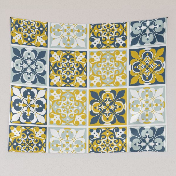 Item preview, Blue Geometric Portuguese Tiles designed and sold by kapotka.