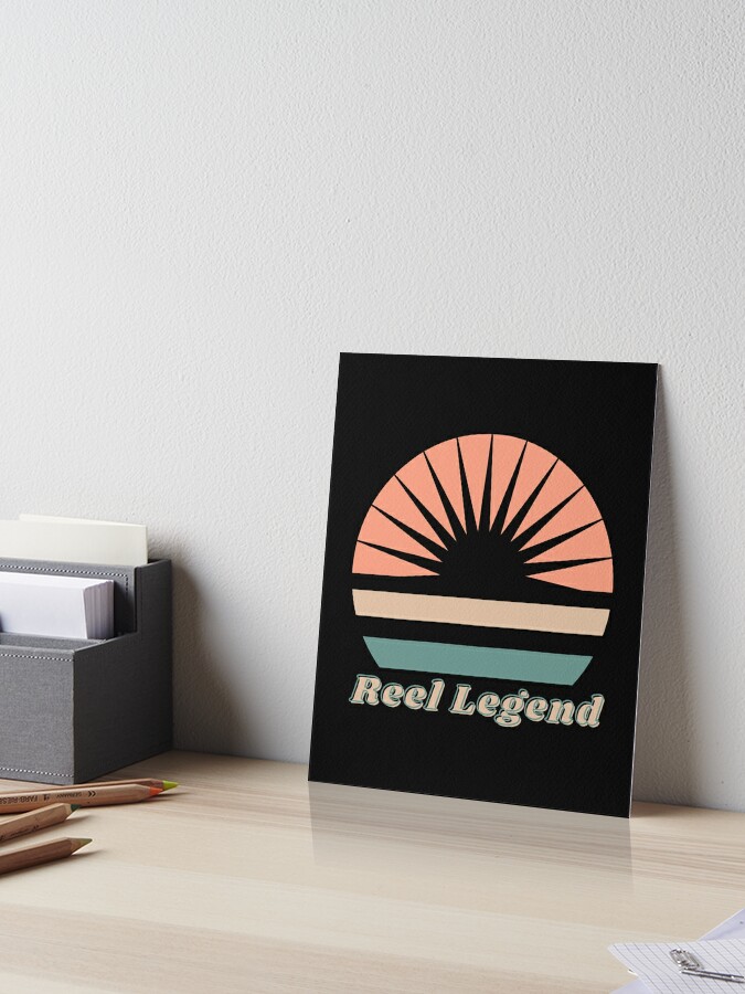 Reel Legend - MILF, Man I Love Fishing, Vintage Tropical Sunset | Art Board  Print