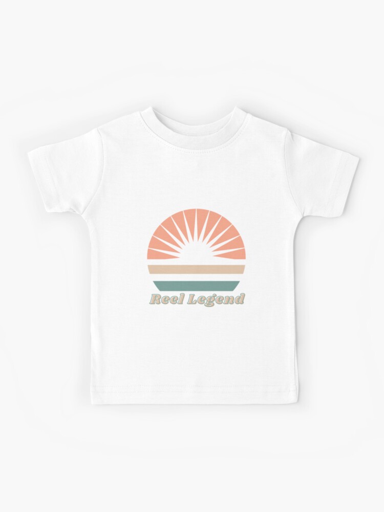Reel Legend - MILF, Man I Love Fishing, Vintage Tropical Sunset | Kids  T-Shirt