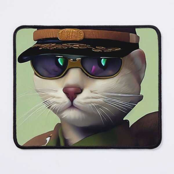 Item preview, Warmonger cat with casual sunglasses designed and sold by Catagraphic.