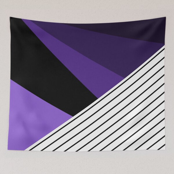 Item preview, Purple Geometric Pattern with Stripes designed and sold by Arianna Khalil.