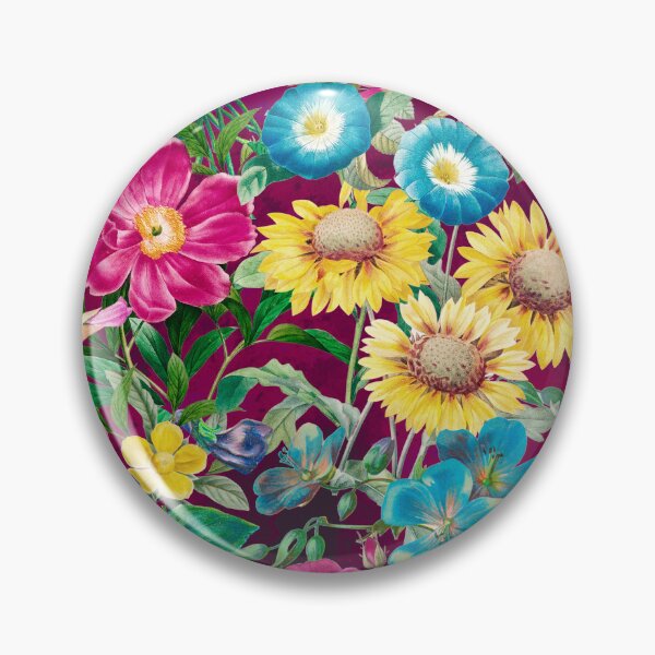 Artikelvorschau, Vintage Blumenmuster Himmel, Pflanzenmuster, botanische Illustration, Vintage rote Blumen entworfen und verkauft von ZeinabTaha.