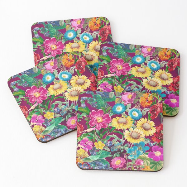 Artikelvorschau, Vintage Blumenmuster Himmel, Pflanzenmuster, botanische Illustration, Vintage rote Blumen entworfen und verkauft von ZeinabTaha.