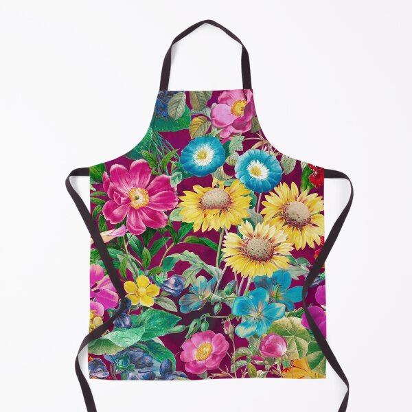 Artikelvorschau, Vintage Blumenmuster Himmel, Pflanzenmuster, botanische Illustration, Vintage rote Blumen entworfen und verkauft von ZeinabTaha.