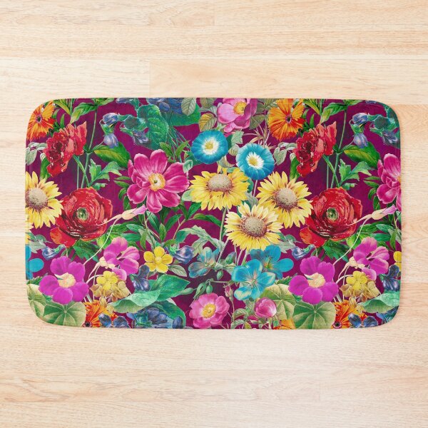 Artikelvorschau, Vintage Blumenmuster Himmel, Pflanzenmuster, botanische Illustration, Vintage rote Blumen entworfen und verkauft von ZeinabTaha.