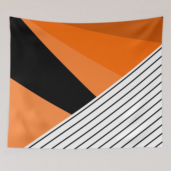 Item preview, Orange Geometric Pattern with Stripes designed and sold by Arianna Khalil.