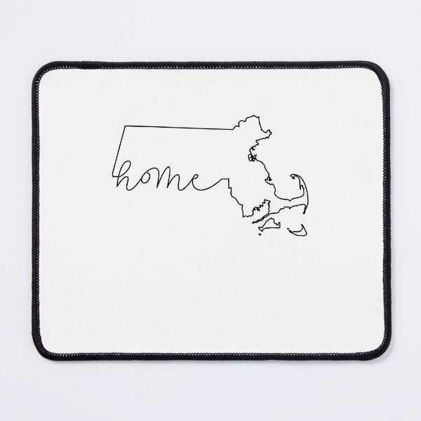 Item preview, Massachusetts Home State Outline Map Black and White designed and sold by clothesy7.