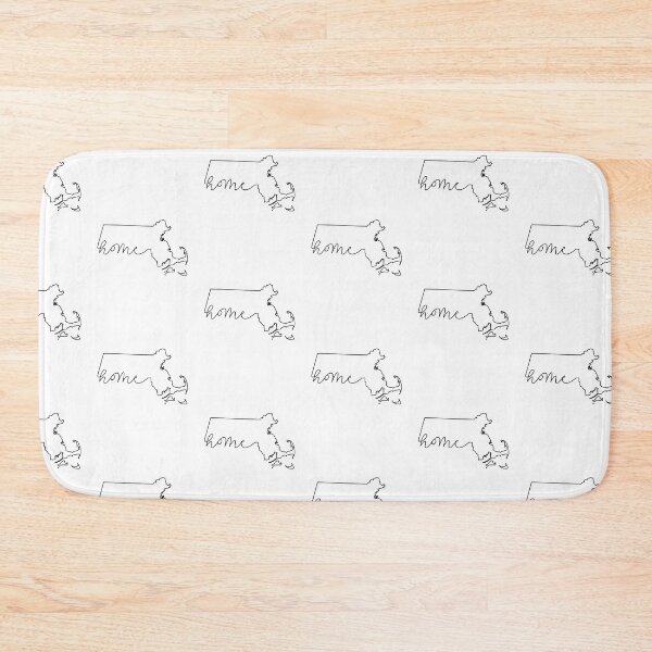 Item preview, Massachusetts Home State Outline Map Black and White designed and sold by clothesy7.
