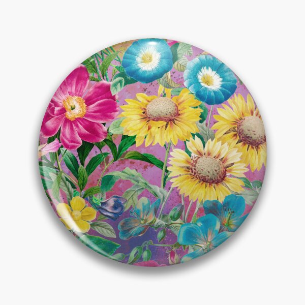 Artikelvorschau, Vintage Blumenmuster Himmel, Pflanzenmuster, botanische Illustration, Vintage rosa lila Blumen entworfen und verkauft von ZeinabTaha.