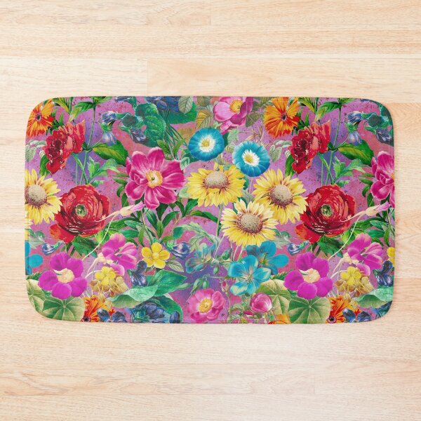 Artikelvorschau, Vintage Blumenmuster Himmel, Pflanzenmuster, botanische Illustration, Vintage rosa lila Blumen entworfen und verkauft von ZeinabTaha.
