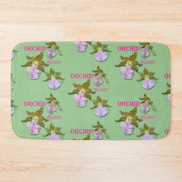 Item preview, Orchid Lover Green Purple Tiger Orchids Green Background designed and sold by SpiritGifts.